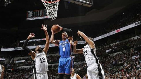 双少颠覆67胜神话：雷霆六场复仇马刺挺进西决