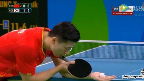 奥运男单18决赛马龙4比2逆转郑荣植晋级八强
