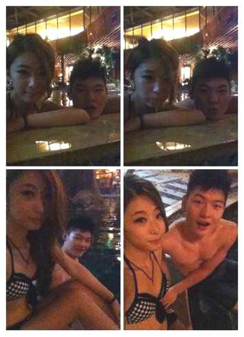 兄弟般的勾肩搭背，王哲林与身旁女性友人神态放松，展现了这位篮下巨人生动真实的生活侧面