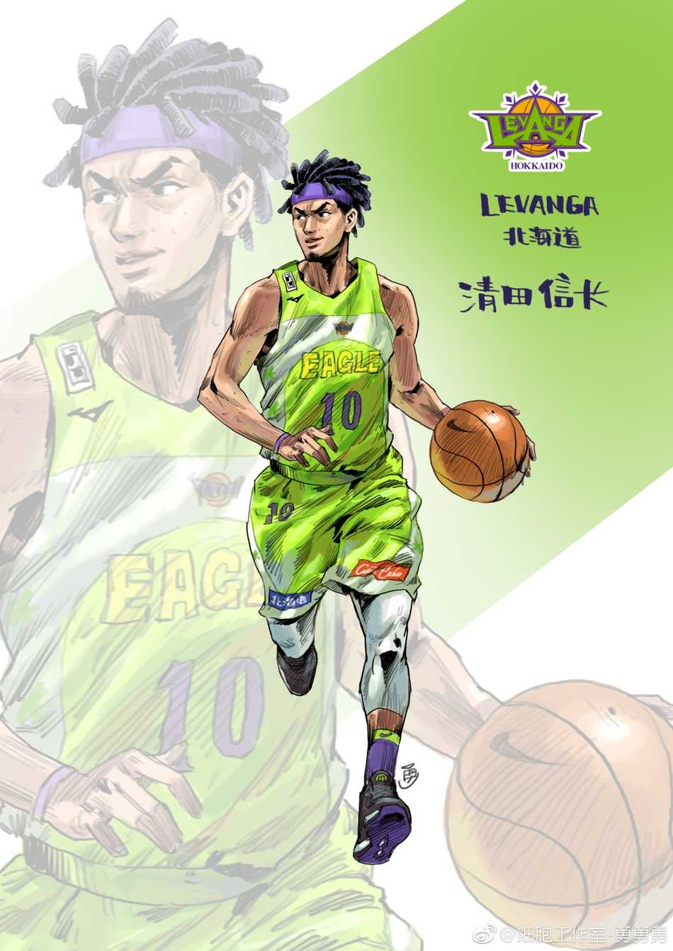 井上彩子手持战术板，笑容灿烂而自信，身为职业球队的女教练，她正以独特的魅力指引着这群曾经的少年走向新的巅峰。