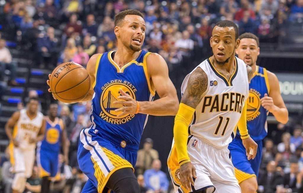 标题：勇士客胜步行者豪取23连胜 水花兄弟合砍68分