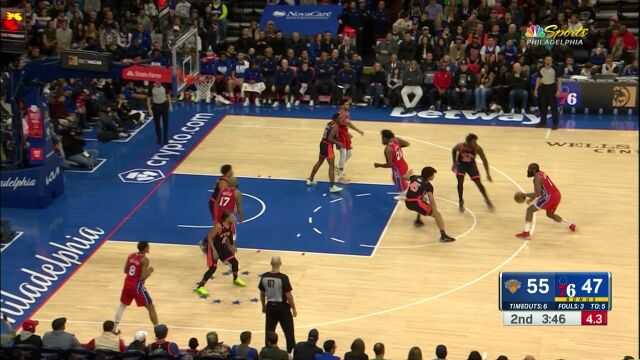 尼克斯锁定东部第三！112-95大胜猛龙，76人残阵迎附加赛