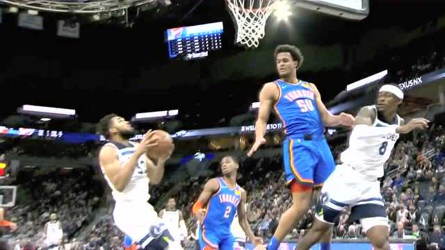 雷霆双少合砍33分 主场113-93狂屠森林狼